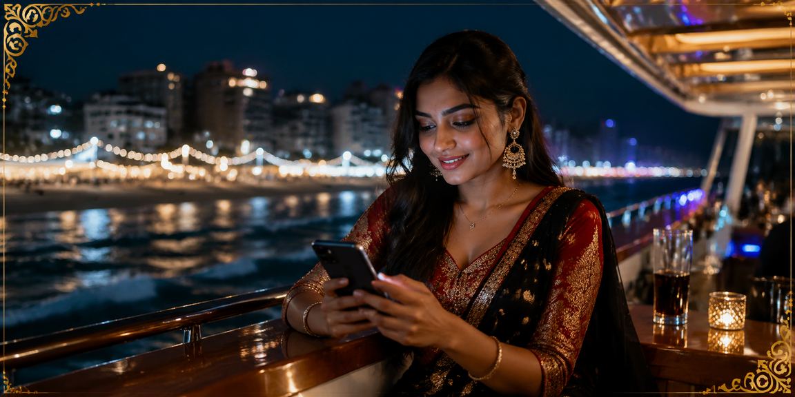 A tourist playing casino games on their mobile at Cox's Bazar beach