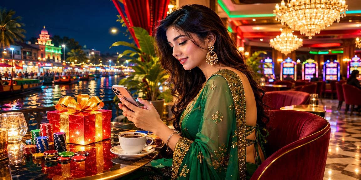 ময়মনসিংহে লাল-সবুজ পোশাকে মোবাইলে নতুন ক্যাসিনো গেম উপভোগ করছেন একজন বাংলাদেশি ব্যবহারকারী